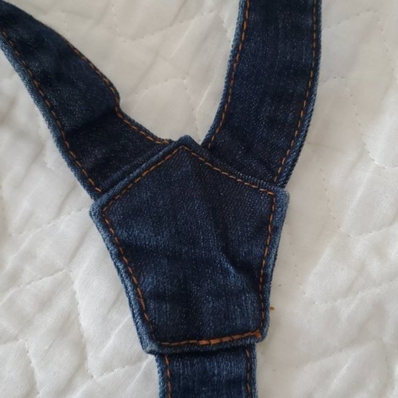 Retro High Rise Overall Shorts Adjustable straps - Picture 13 of 16